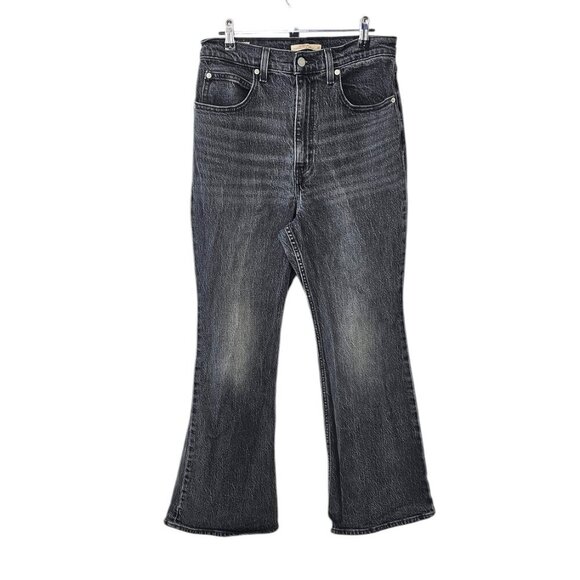 Levi's Womens 70's High Flare Jeans, Grey Wash, Wide Leg, Denim, Size 30 - Picture 1 of 10